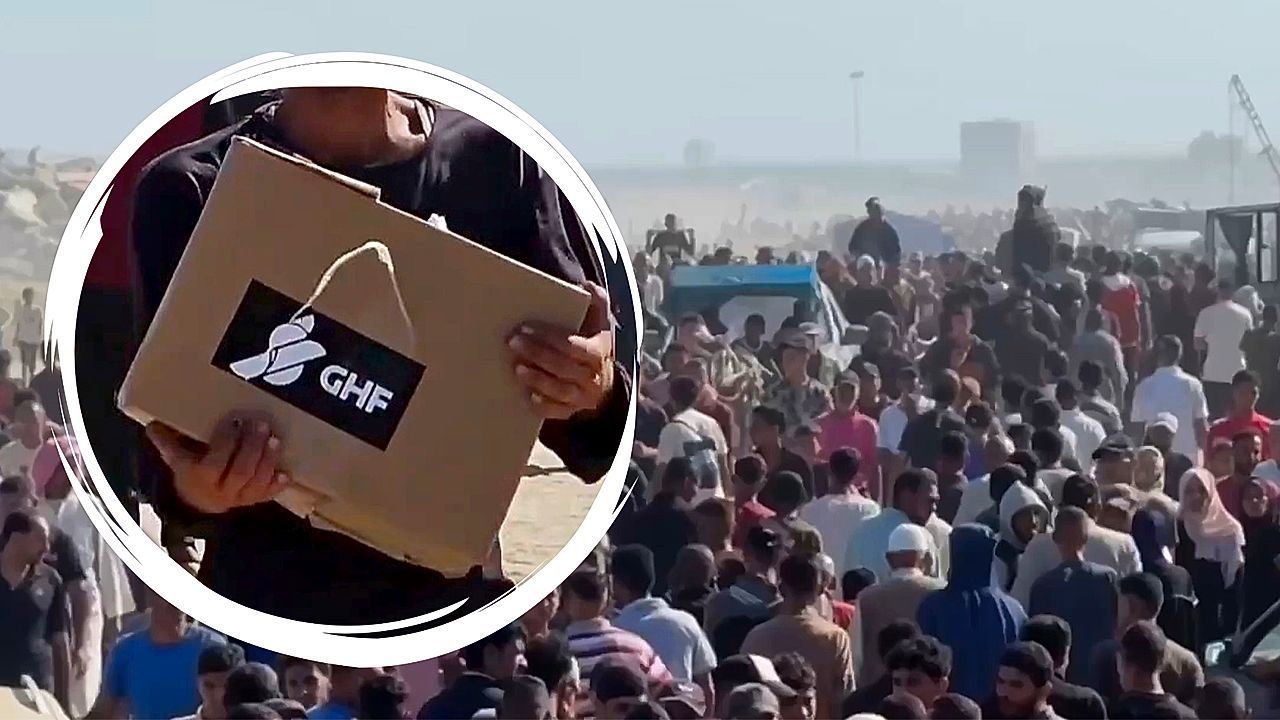 Video: Schüsse fallen: Palästinenser stürmen neues Verteilzentrum für Hilfsgüter