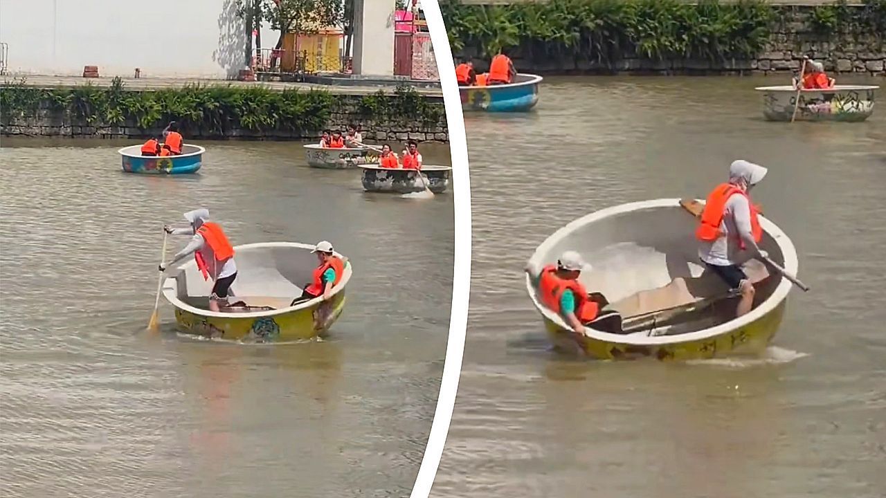 Seekrankheit vorprogrammiert: Touristenboot dreht sich wild im Kreis