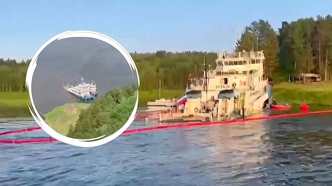 30 Tonnen Diesel ausgelaufen: Schiff verseucht sibirischen Fluss