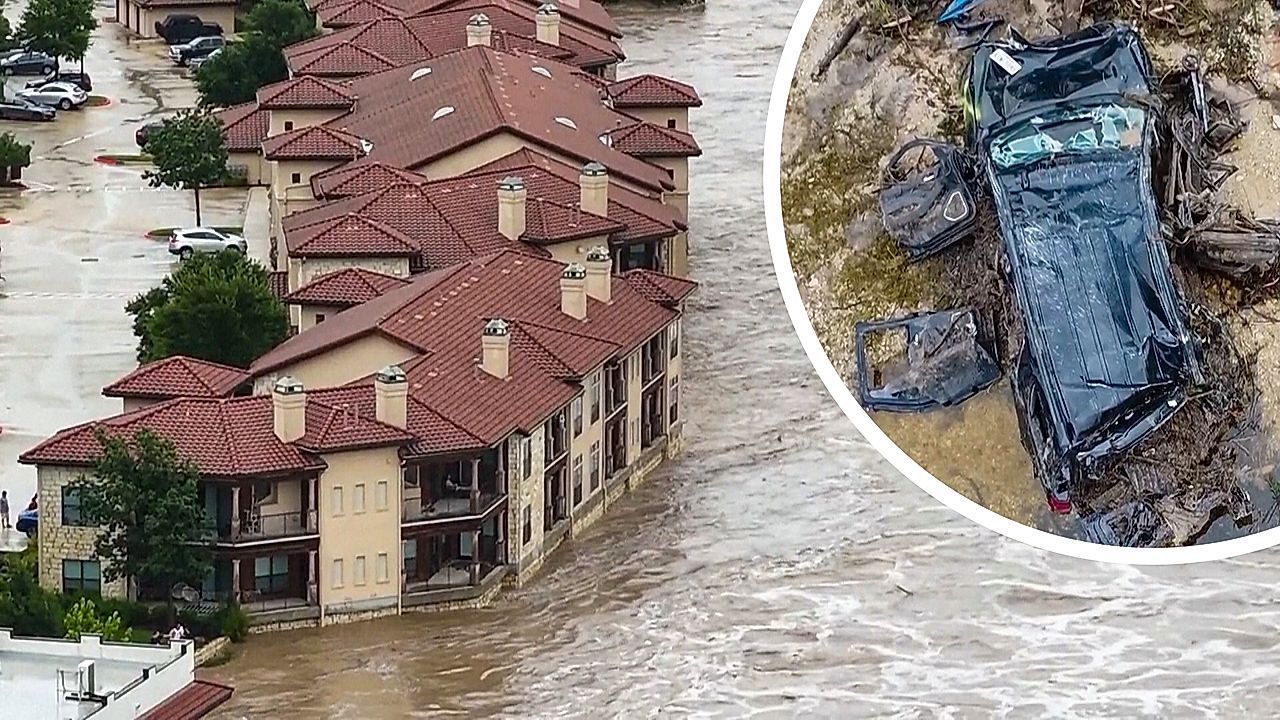 Flutkatastrophe in Texas: Luftbilder zeigen gewaltige Verwüstung