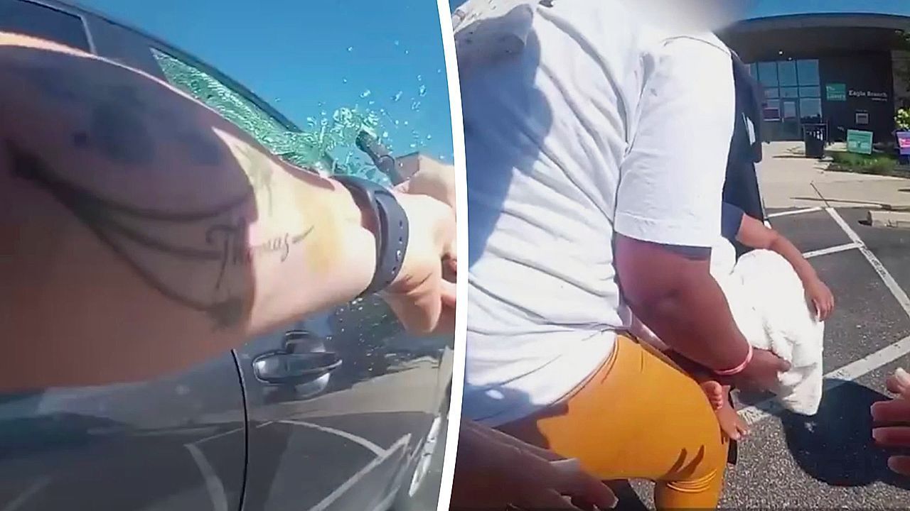 Kind bei Hitze im Auto eingesperrt – Polizistin in Indianapolis schlägt Scheibe ein