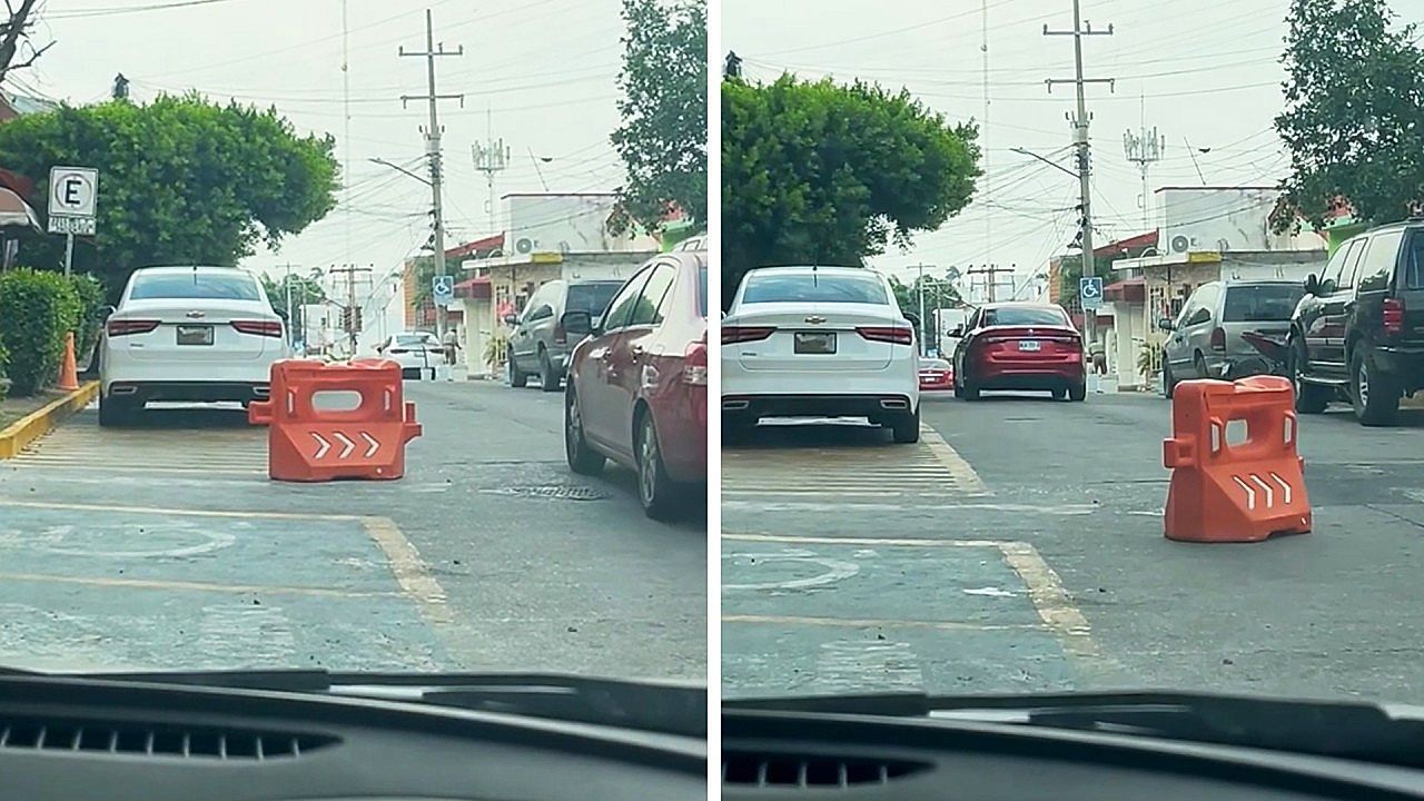 Video: Vom Winde verweht: Höfliche Straßensperre lässt Autofahrer durch