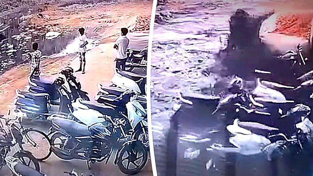 Sudden water surge sparks panic as it floods Indian landfill site