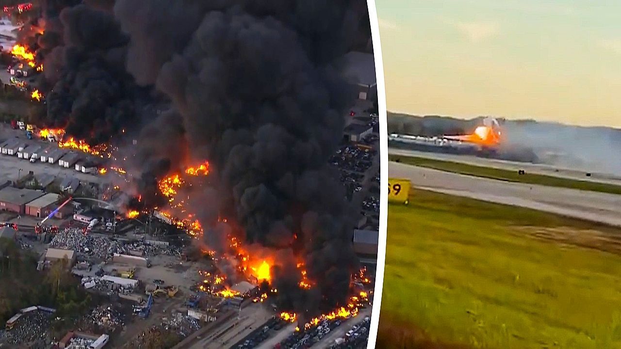 Horrific UPS plane crash in Louisville International Airport leaves at least 7 dead
