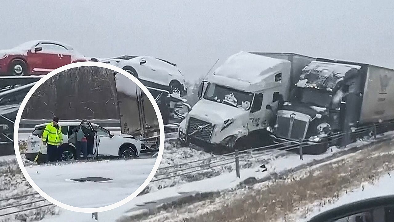 Dutzende Unfälle und Staus: Wintereinbruch legt Mittleren Westen lahm