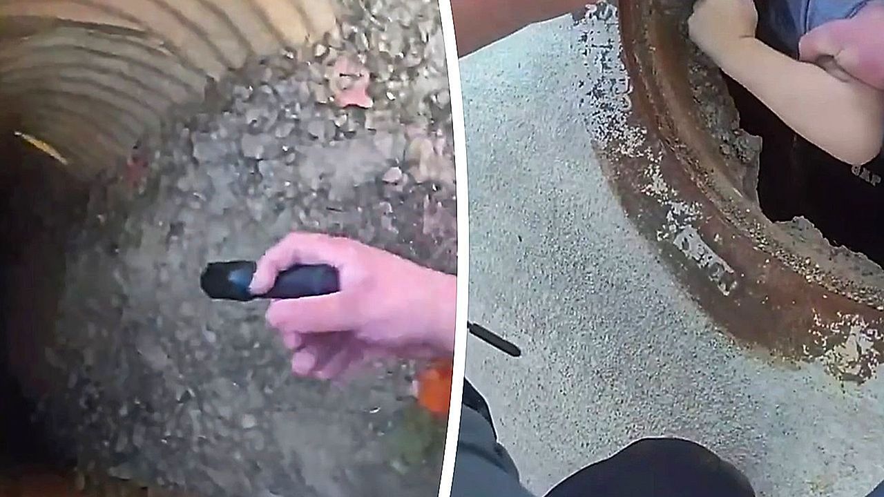 Video: Polizist folgt Instinkt: Fünfjähriger aus Abwasserkanal gerettet