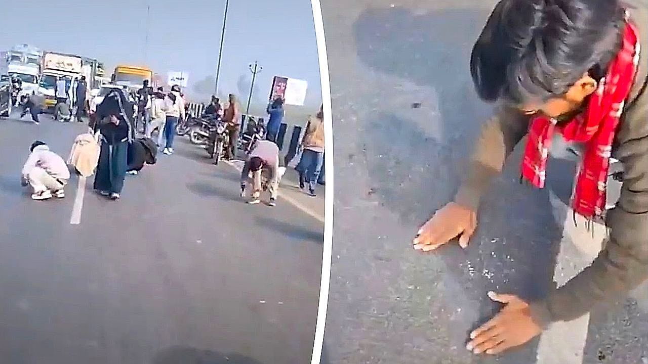 Video: Silver spill turns busy highway into chaotic scramble
