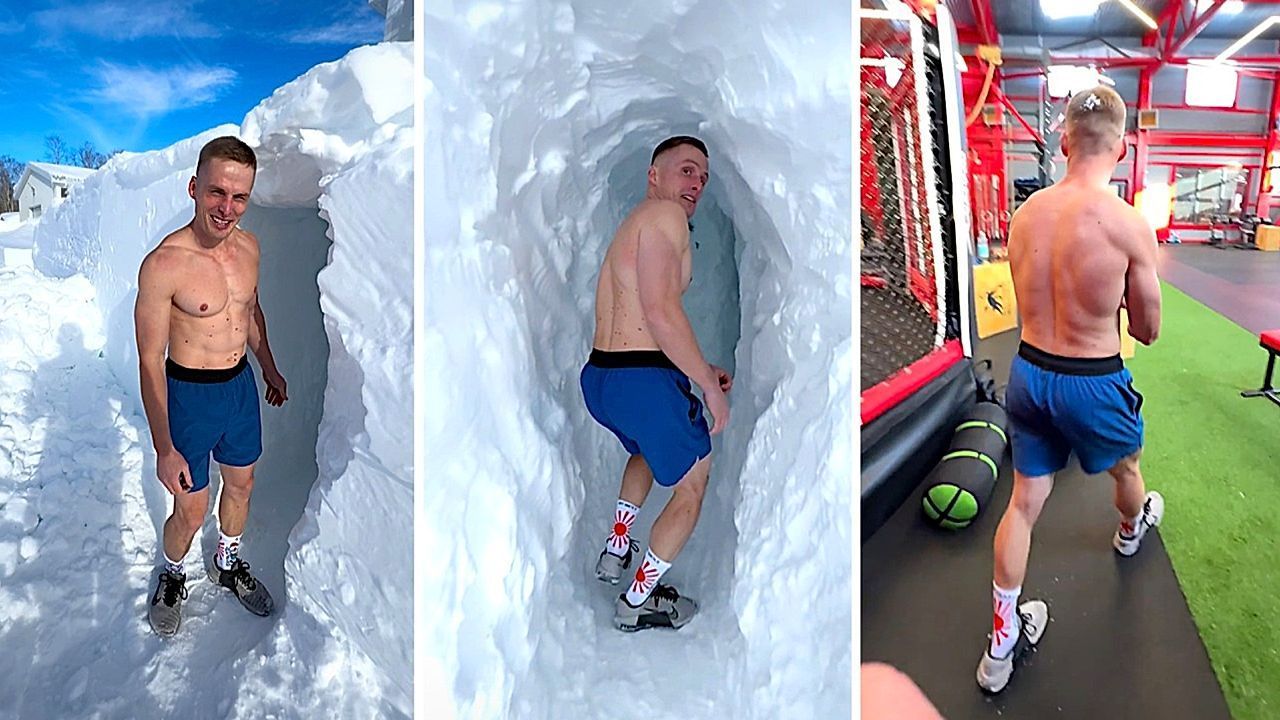 Keine-Ausreden-bei-Extremschnee-Mann-gr-bt-Tunnel-ins-Fitnessstudio
