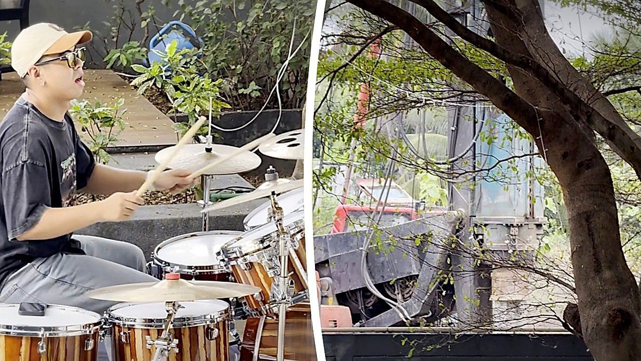 Video: Construction noise becomes an unexpected duet in Thailand