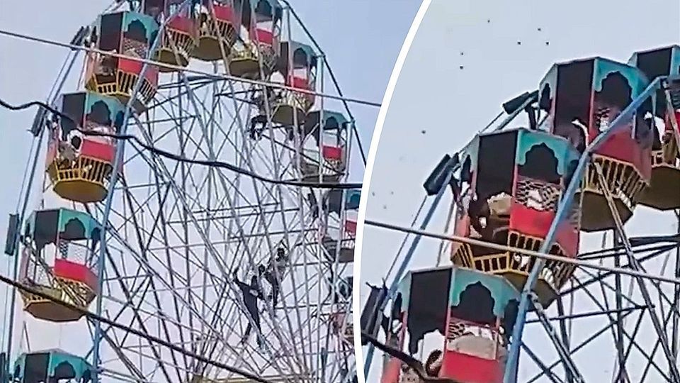 Passagiere klettern aus Gondeln: Bienen attackieren Riesenrad