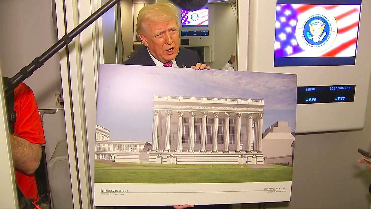 Video: Trump zum neuen Ballsaal im Weißen Haus: Vor dem Zeitplan und unter Budget