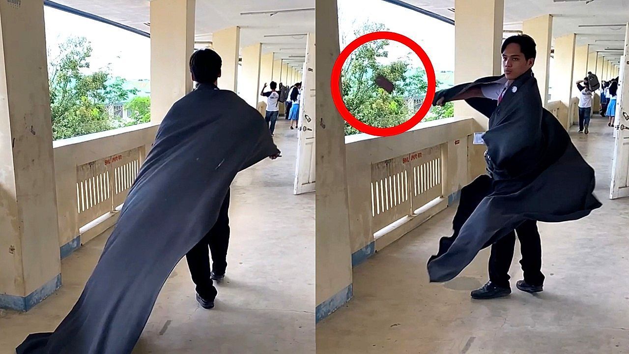 Video: Diva-Auftritt geht schief: Schüler schleudert Smartphone aus dem dritten Stock