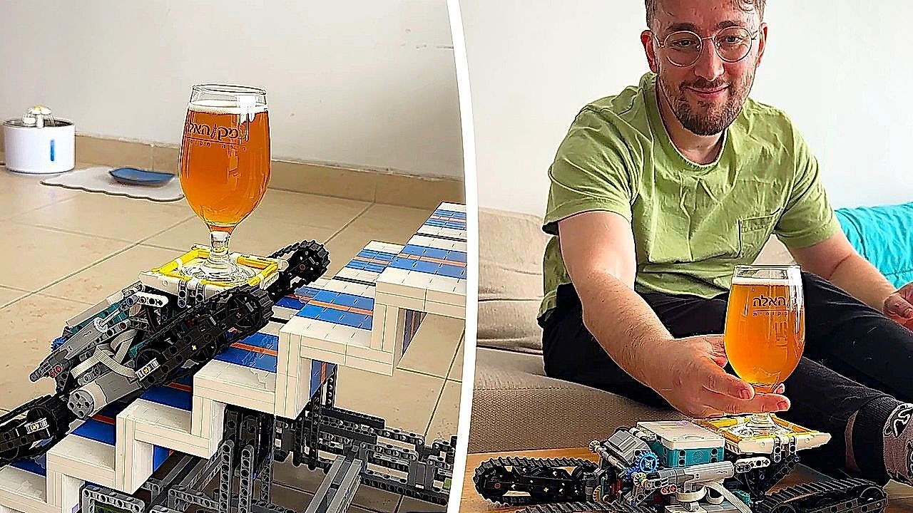 Video: Tiny stair-climbing robot pulls off a surprising drink delivery