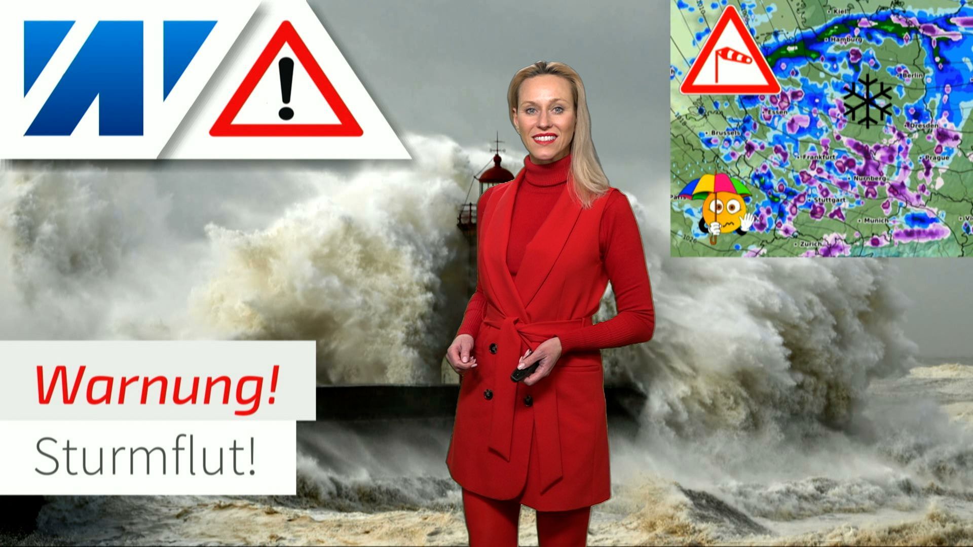 Storm over Germany: gale-force winds and storm surge danger on the coasts. It's getting wet!