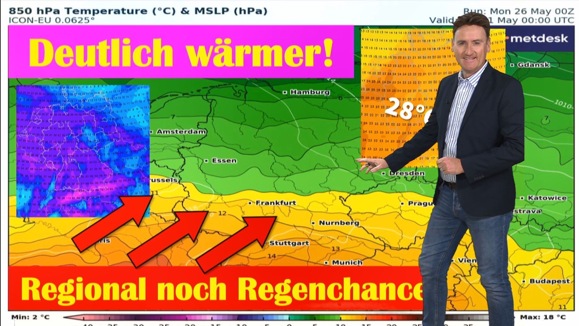 Video: Erst Regen, dann 30°C? Zum Wochenende deutliche Erwärmung: Wetter an Christi Himmelfahrt und erster Trend für Pfingsten!