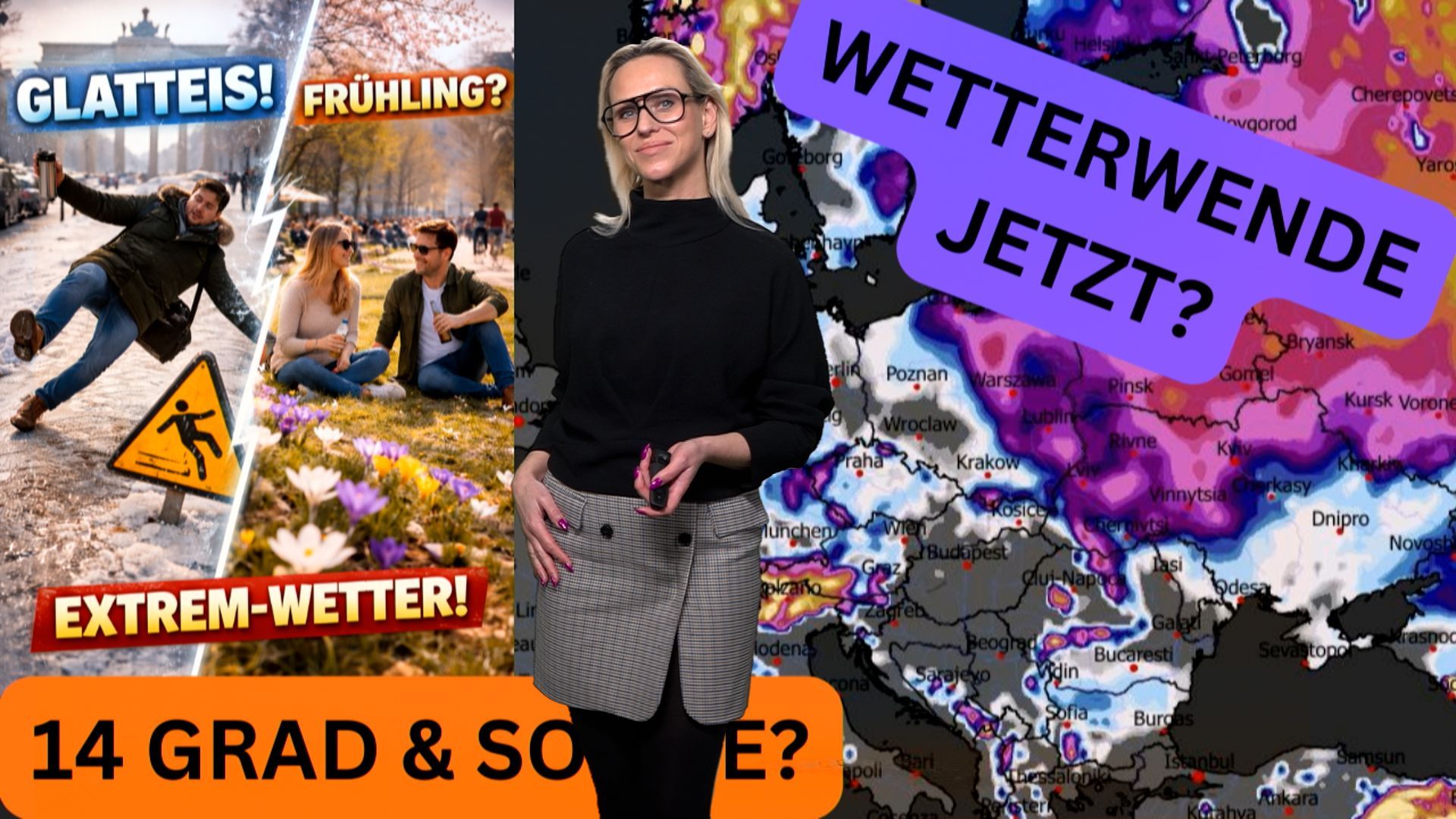 Video: Frühlings-Temperaturen und Tauwetter ganz nah – Winter schlägt zurück! Eisfasching droht zu Karneval