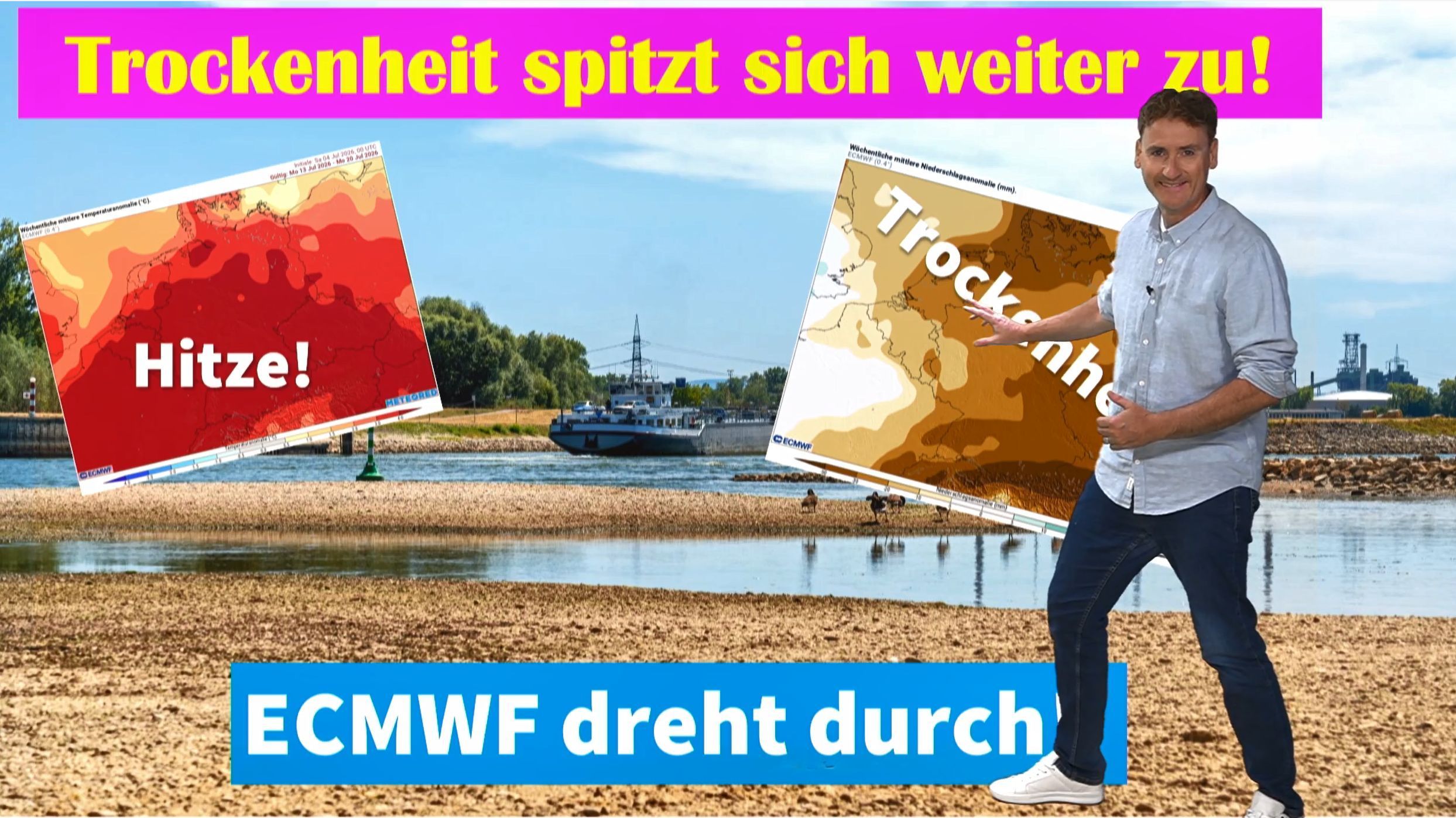 Video: 45°C-Hitze schwappt von Frankreich in Richtung Deutschland - wie heiß wird der Juli bei uns im Land?