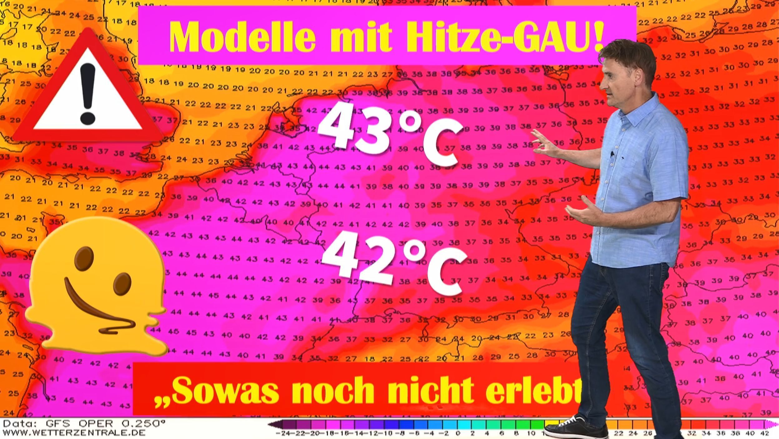 Video: "Diese Hitzewelle wäre möderisch" GFS dreht voll auf, peilt 45°C an - mitten in Deutschland! Seriös?