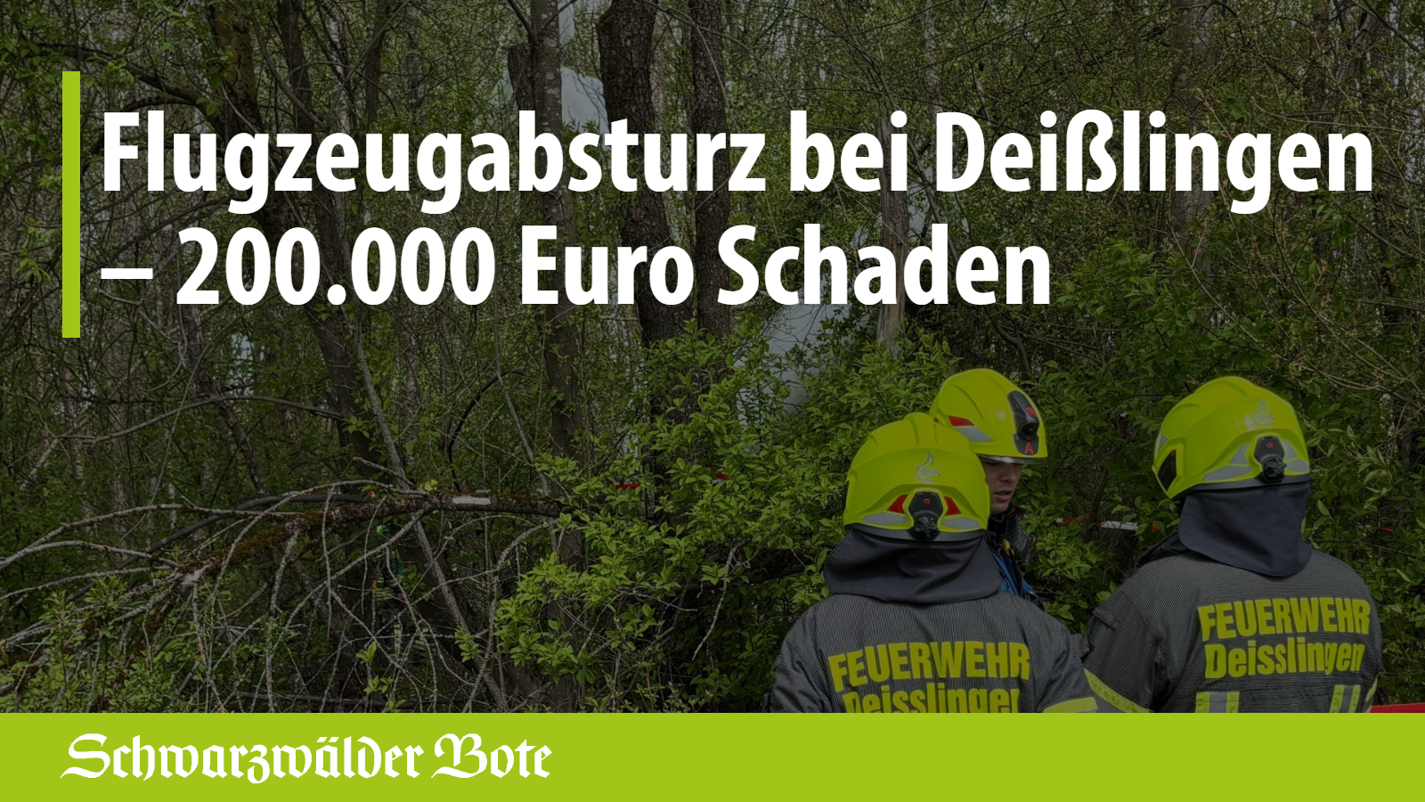 Video: Kleinflugzeug bei Deißlingen abgestürzt