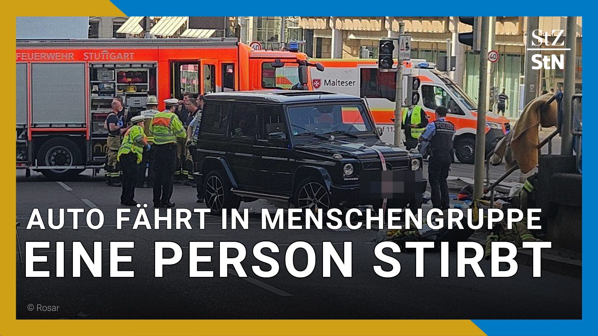Unfall in Stuttgart: Eine Tote, Verletzte außer Lebensgefahr