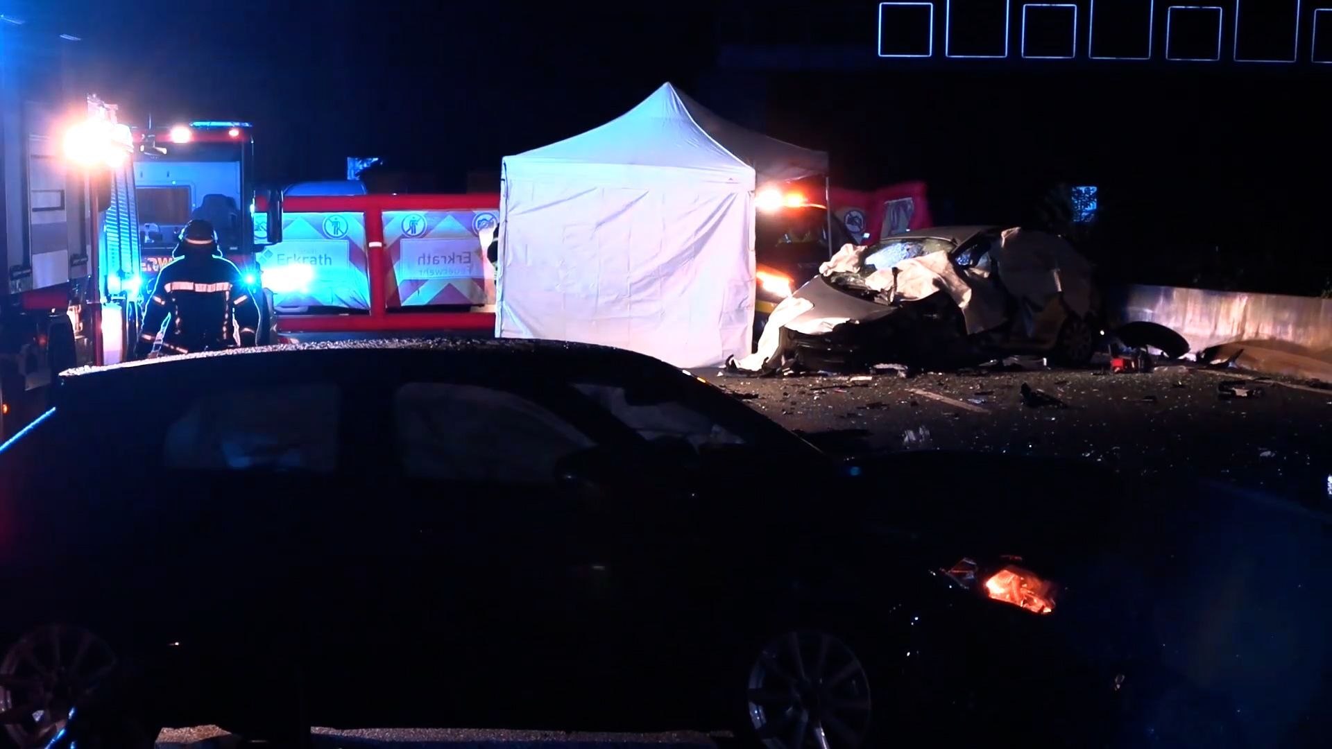 Tödlicher Unfall auf A3: Sichtschutzwände gegen Gaffer