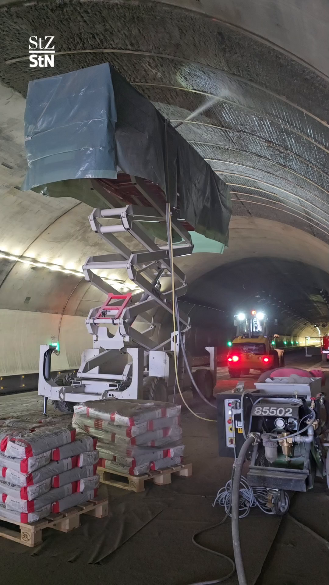 Video: Engelbergtunnel bei Leonberg wird nach Brand repariert