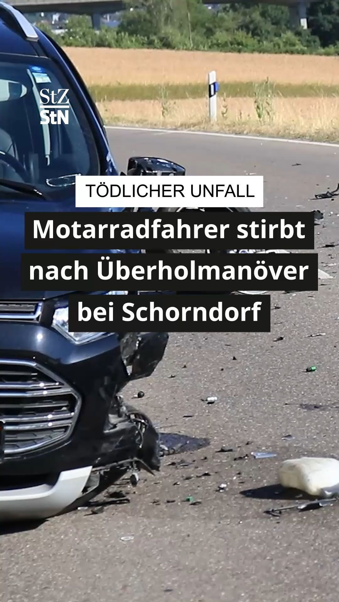Video: Tödlicher Unfall: Motorradfahrer stirbt nach Überholmanöver bei Schorndorf