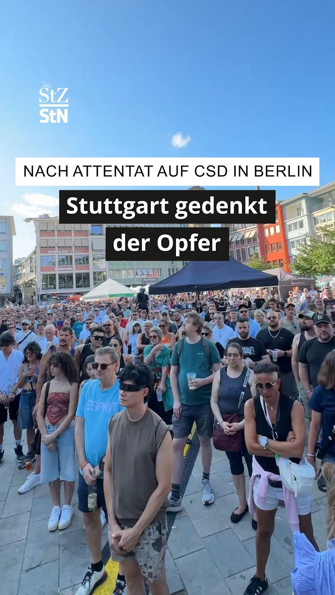 Video: Mit Schweigeminute, Kundgebung, Demonstration! Stuttgart gedenkt der Anschlags-Opfer des CSD in Berlin
