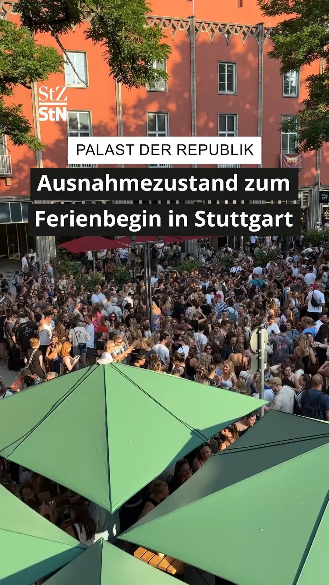 Video: Ansturm auf Stuttgarter Szenetreff: Der Palast der Republik zum Ferienbeginn im Ausnahmezustand