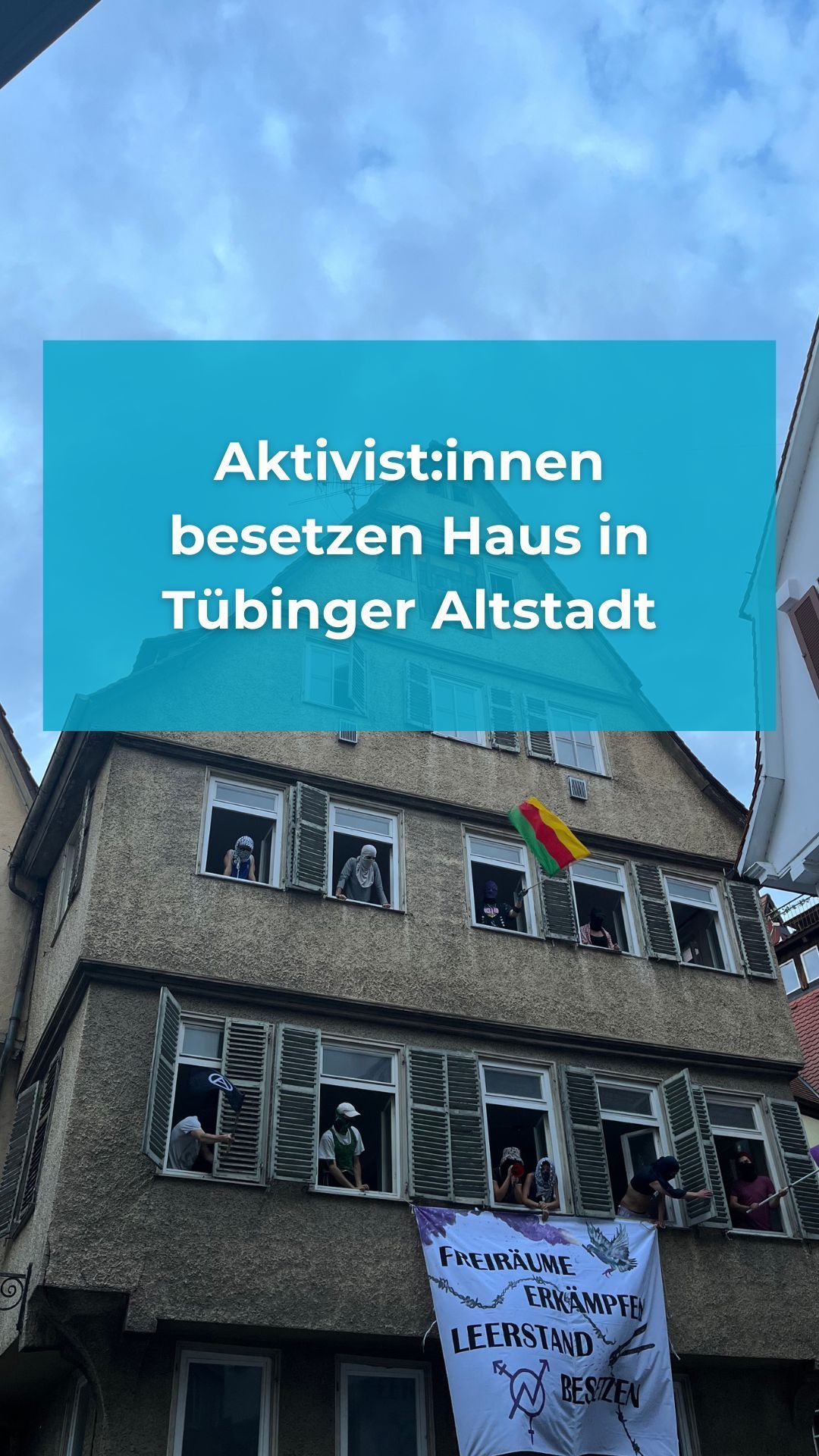 Video: Aktivisten besetzen leerstehendes Gebäude in der Tübinger Kronenstraße