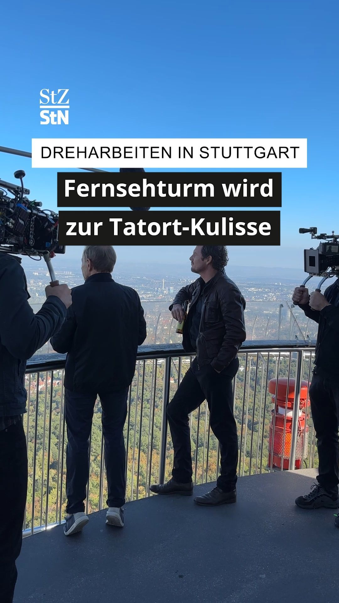 Video: Stuttgarter Wahrzeichen wird zur Filmkulisse: Tatort-Dreharbeiten auf dem Fernsehturm
