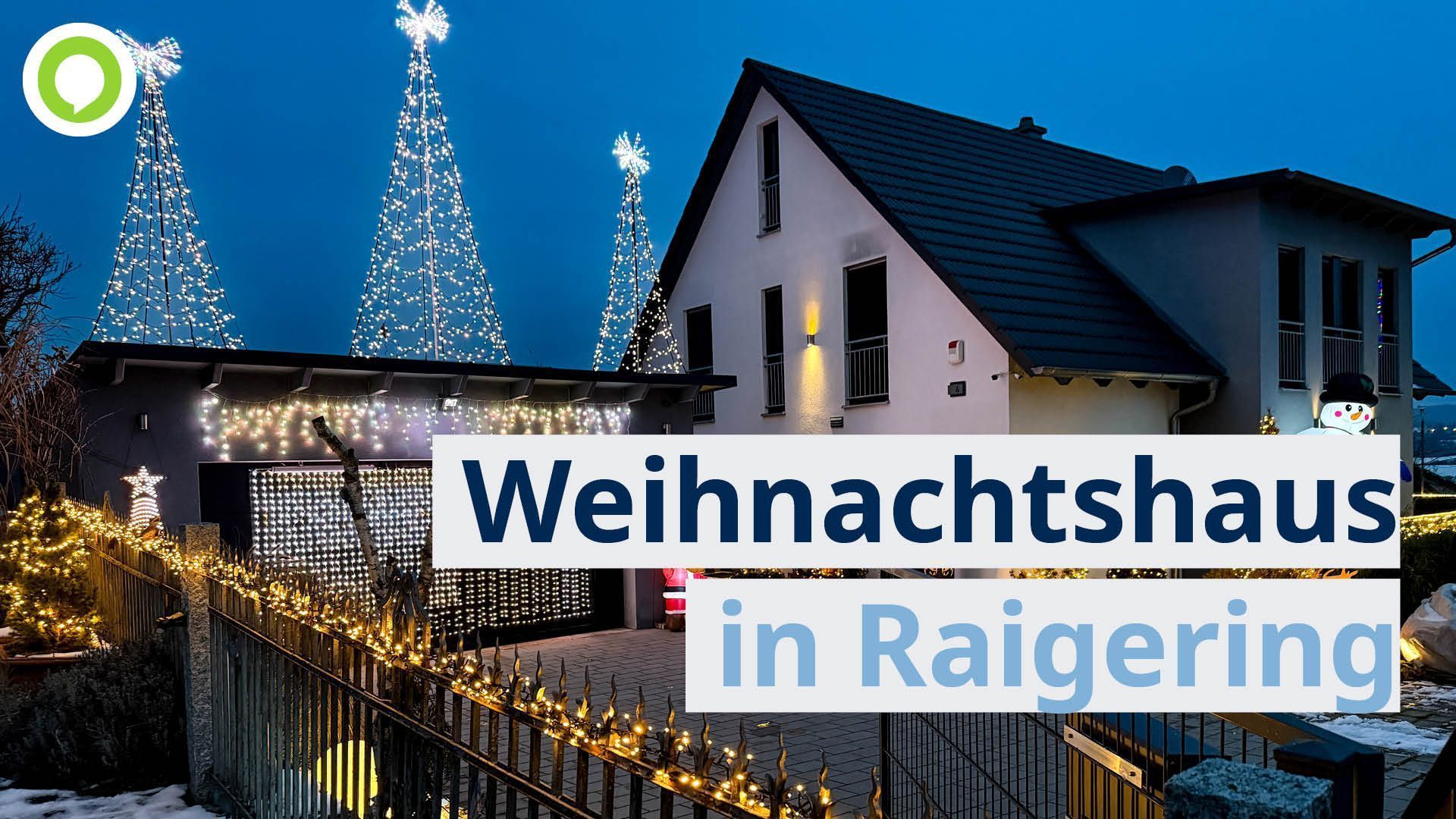 Video: Das "Weihnachtshaus" in Raigering: Über 12.000 Lichter leuchten für einen guten Zweck