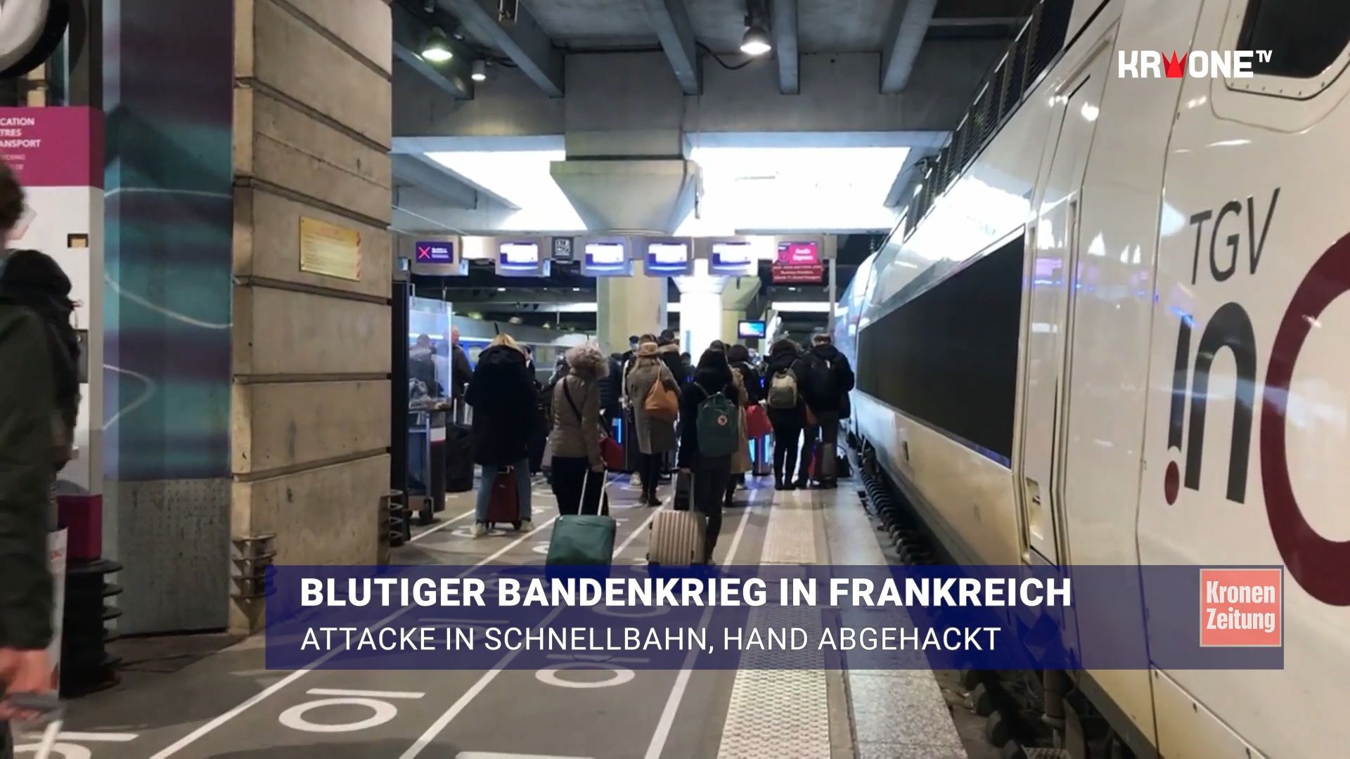 Gewalt-Eskalation bei blutigem Bandenkrieg in französischer Schnellbahn!