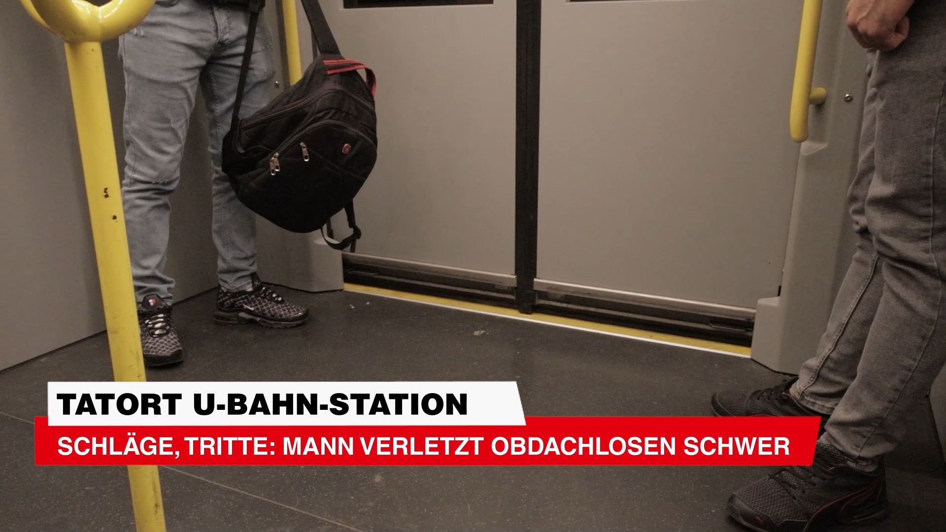 Video: Tatort U-Bahn-Station: Mann verletzt Obdachlosen schwer