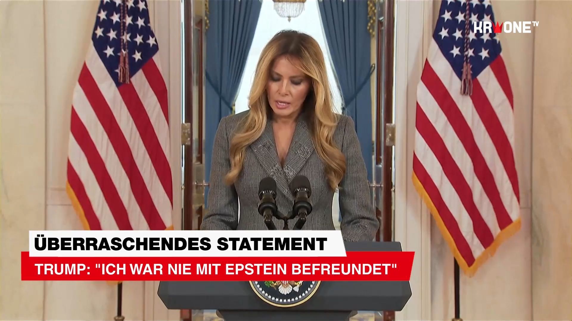 Video: Rätselhafter Auftritt ++ Melania Trump bricht ihr Schweigen zu Epstein