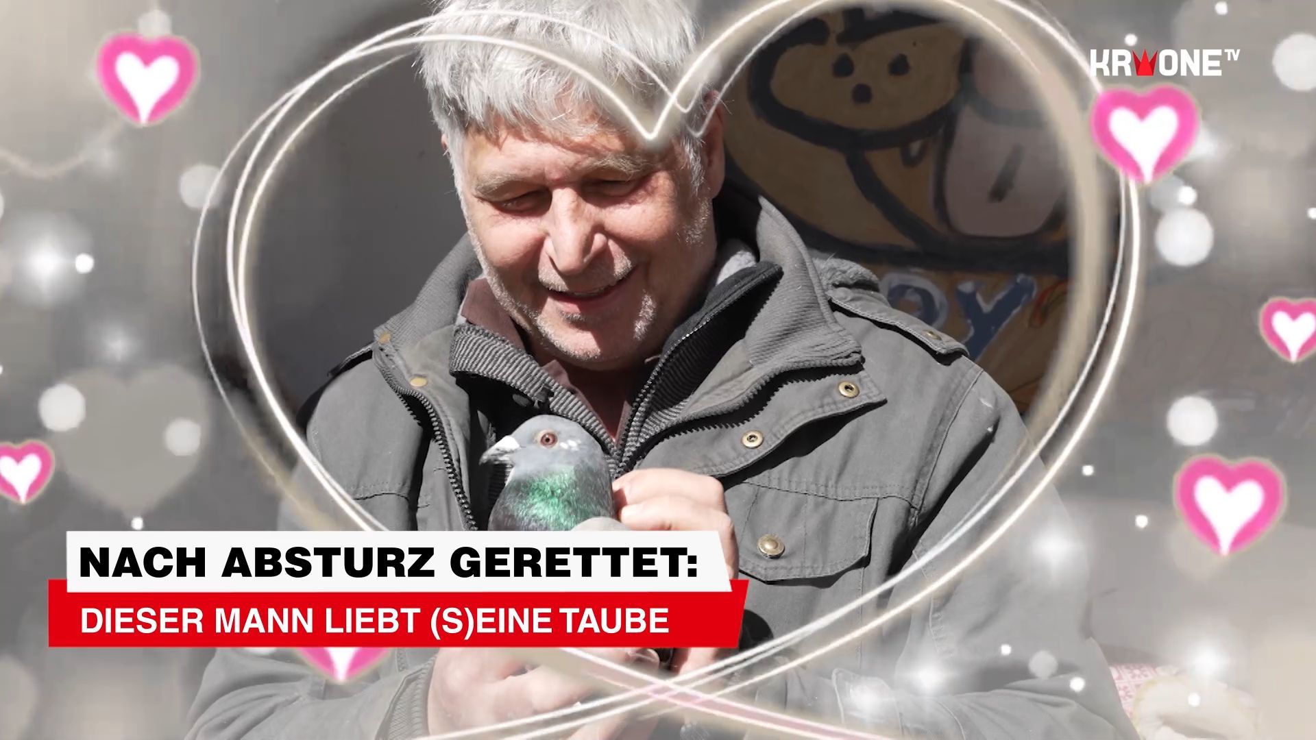 Video: Nach Absturz gerettet: Dieser Mann liebt (S)eine Taube!