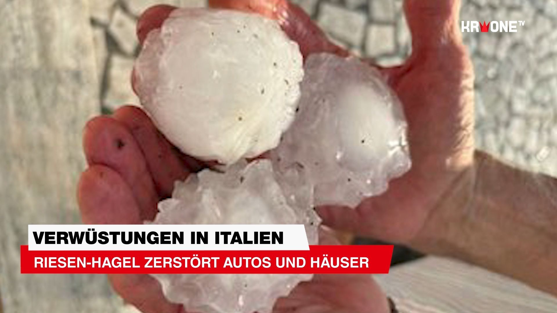 Video: „Wie Bombenangriff“ - Riesen-Hagel zerstört Autos und Häuser in Italien