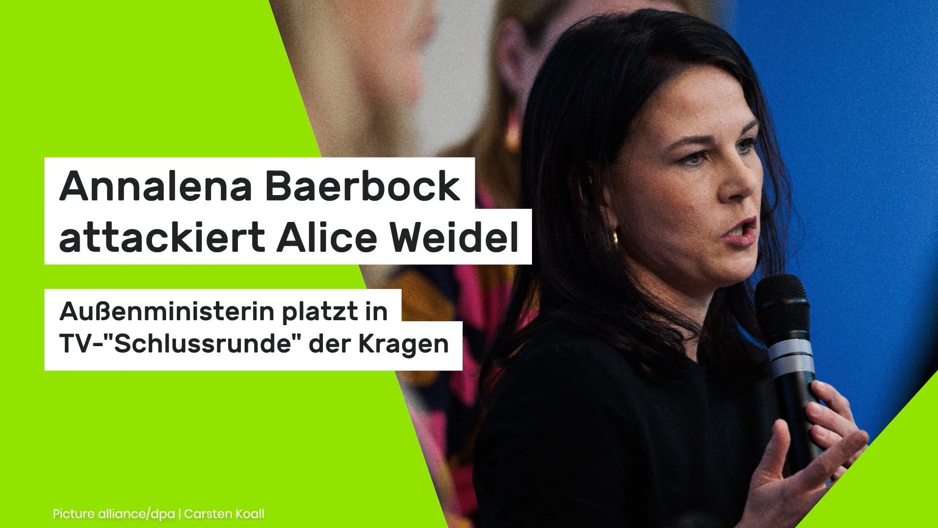 Annalena Baerbock attackiert Alice Weidel: Außenministerin platzt in TV-"Schlussrunde" der Kragen