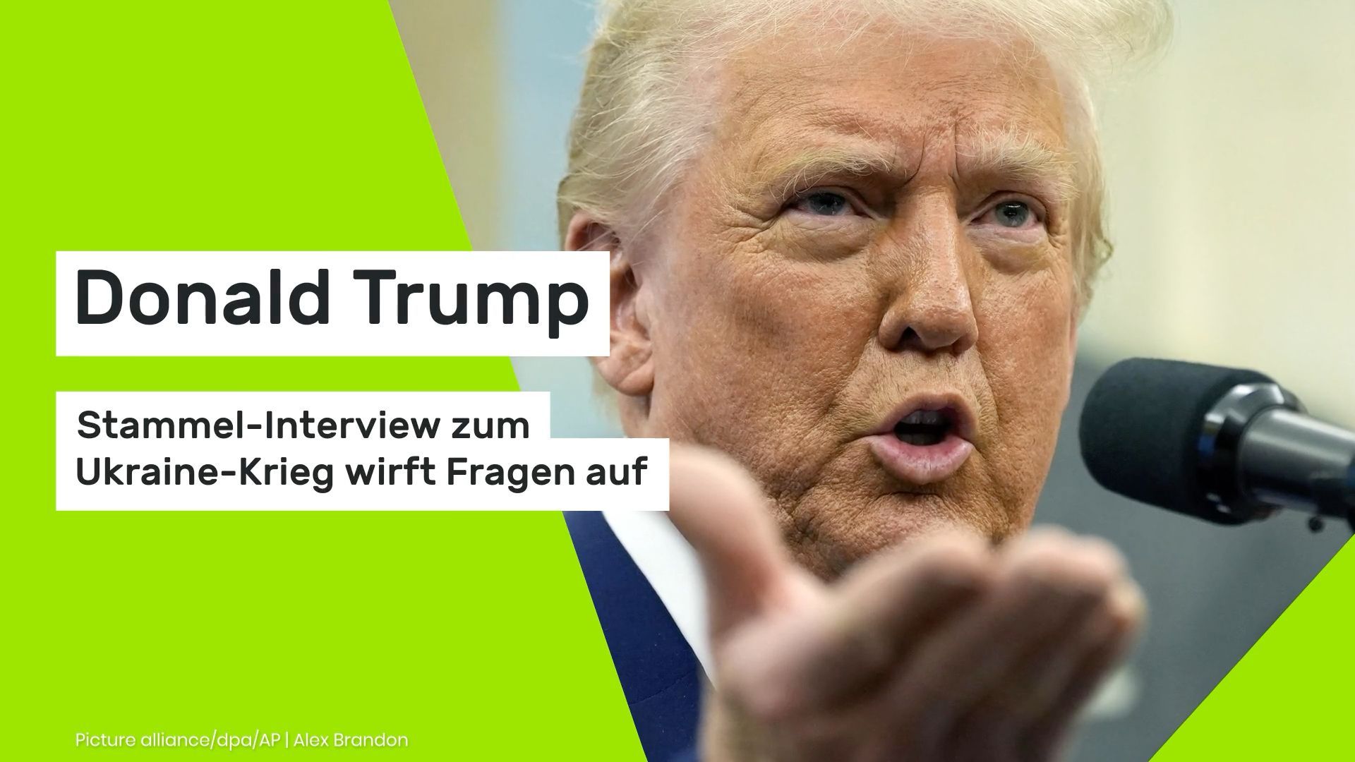 Video: Donald Trump: Stammel-Interview zum Ukraine-Krieg wirft Fragen auf