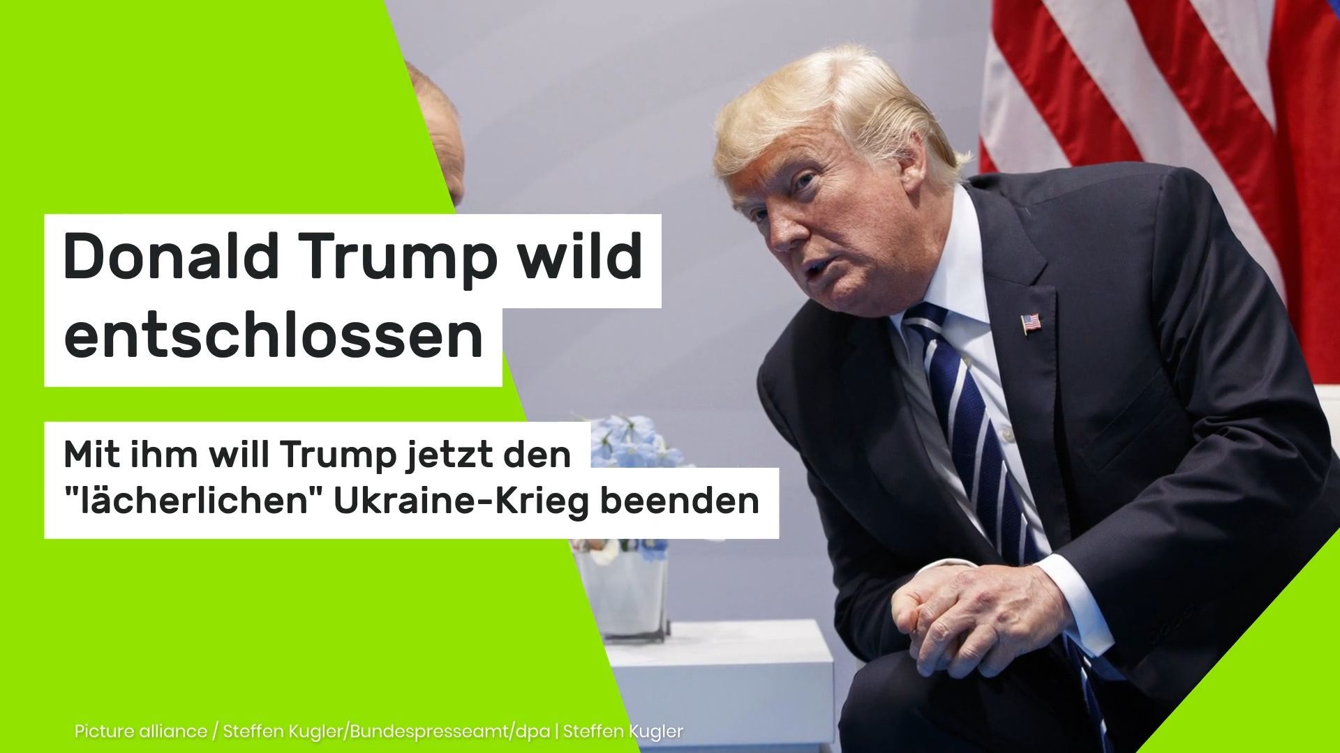 Donald Trump wild entschlossen: Mit ihm will Trump jetzt den "lächerlichen" Ukraine-Krieg beenden