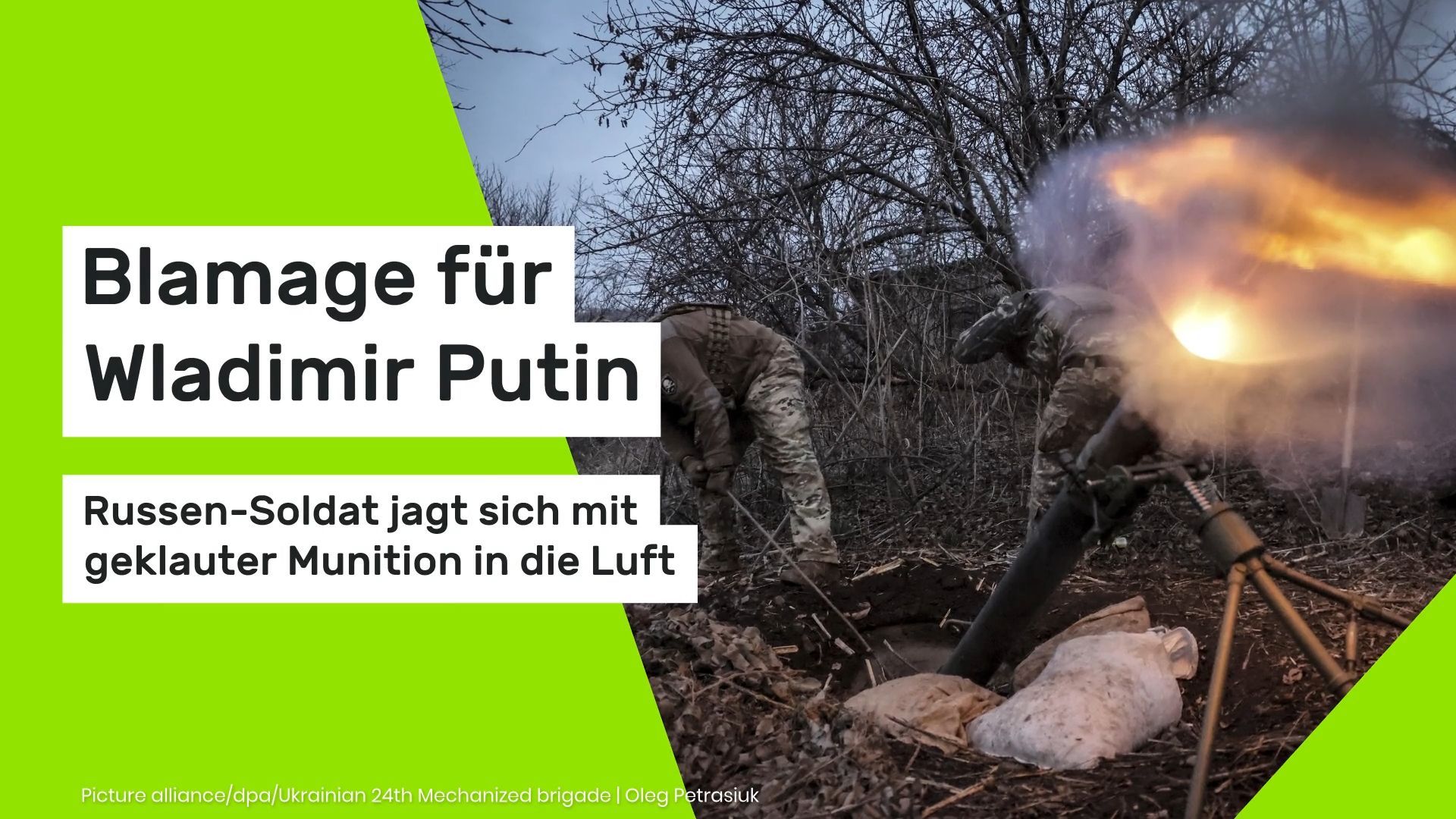 Video: Blamage für Wladimir Putin: Russen-Soldat jagt sich mit geklauter Granate in die Luft