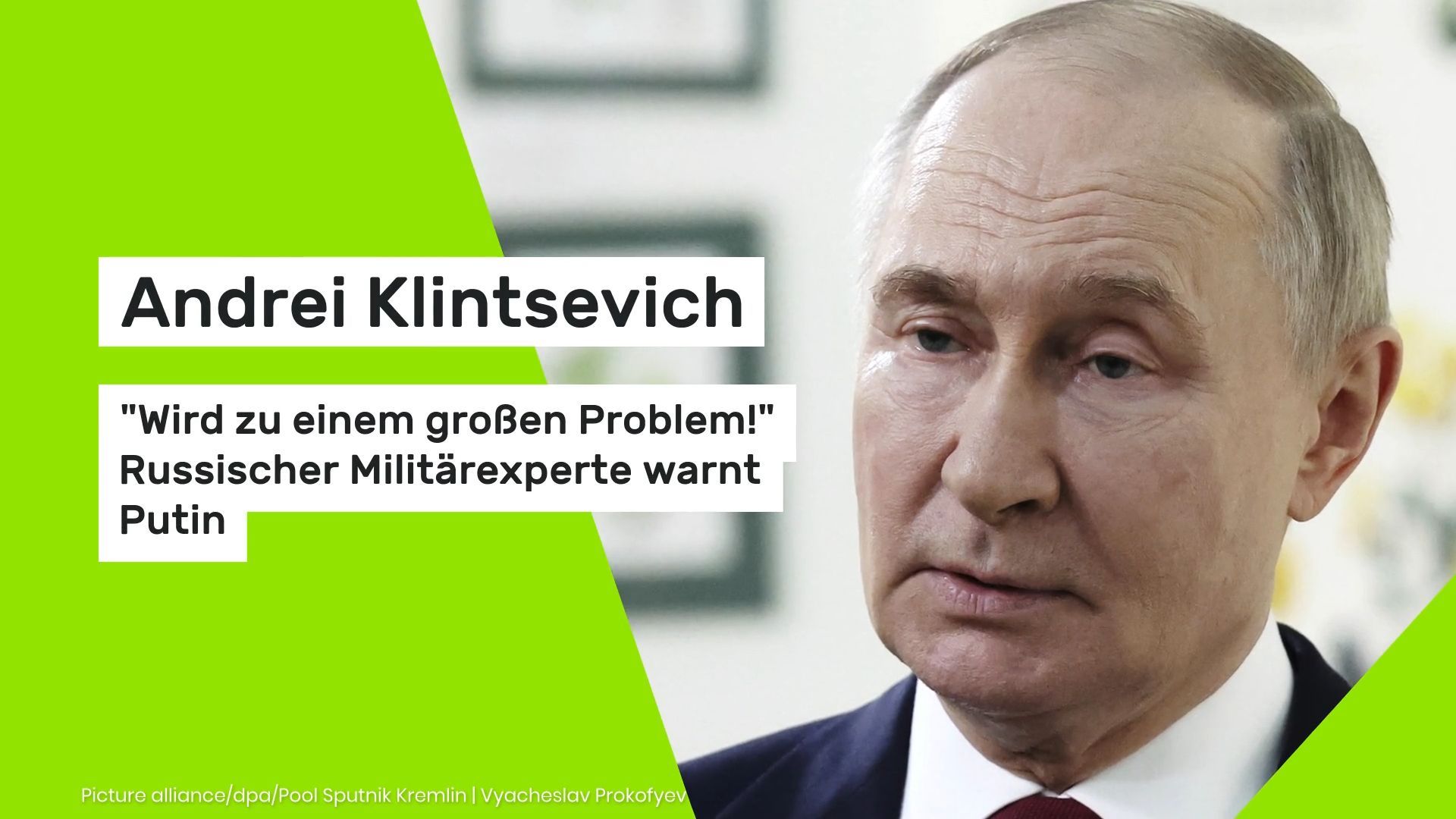 Video: Andrei Klintsevich: "Wird zu einem großen Problem!" Russischer Militärexperte warnt Putin