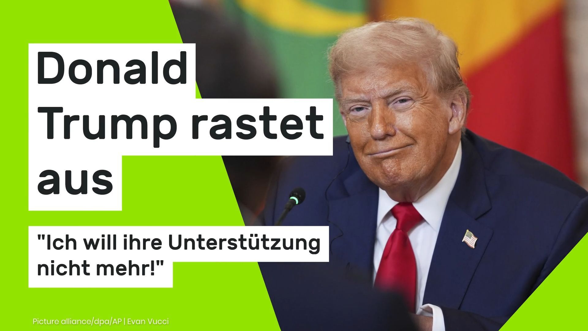 Video: Donald Trump rastet aus: "Ich will ihre Unterstützung nicht mehr!"