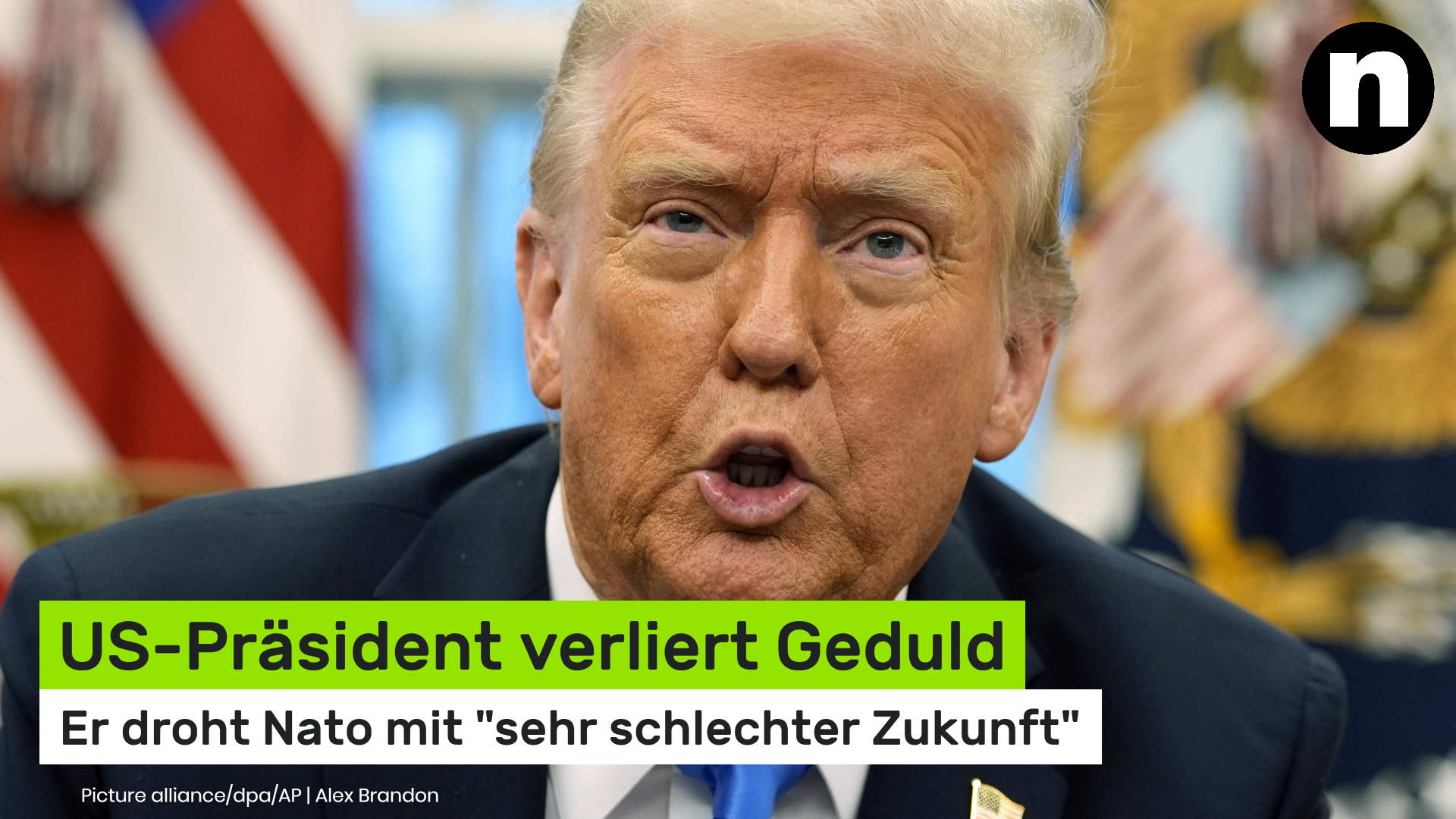 Video: Donald Trump im Iran-Krieg aktuell: US-Präsident verliert Geduld und droht Nato mit "sehr schlechter Zukunft"