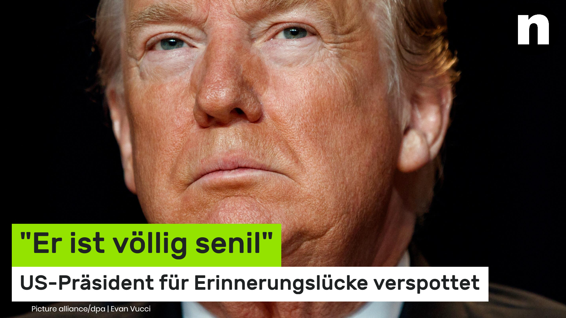 Video: Donald Trump: "Er ist völlig senil" - US-Präsident für Erinnerungslücke verspottet