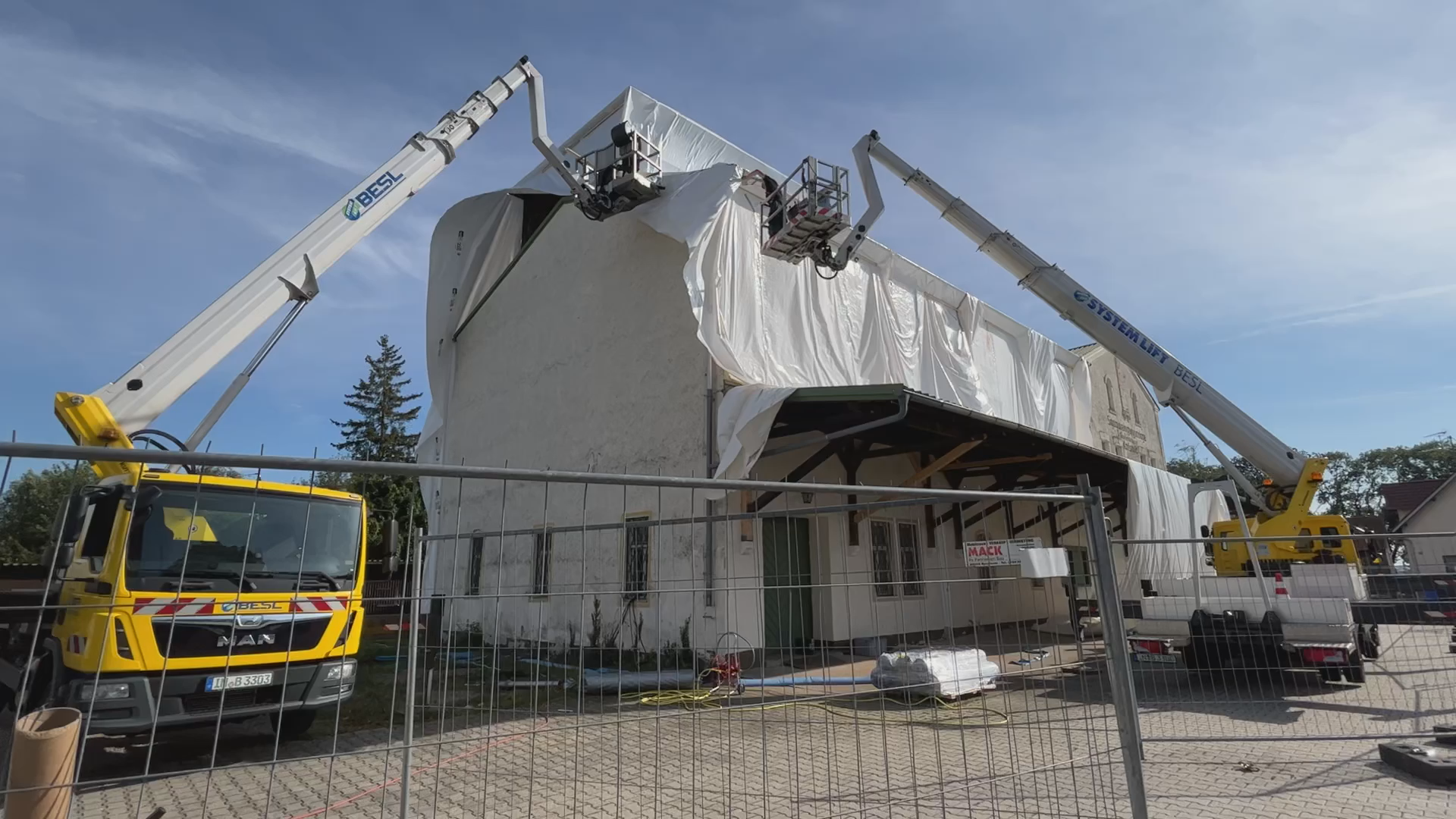 Begasung der ehemaligen Saatgutreinigungsanlage in Karlshuld