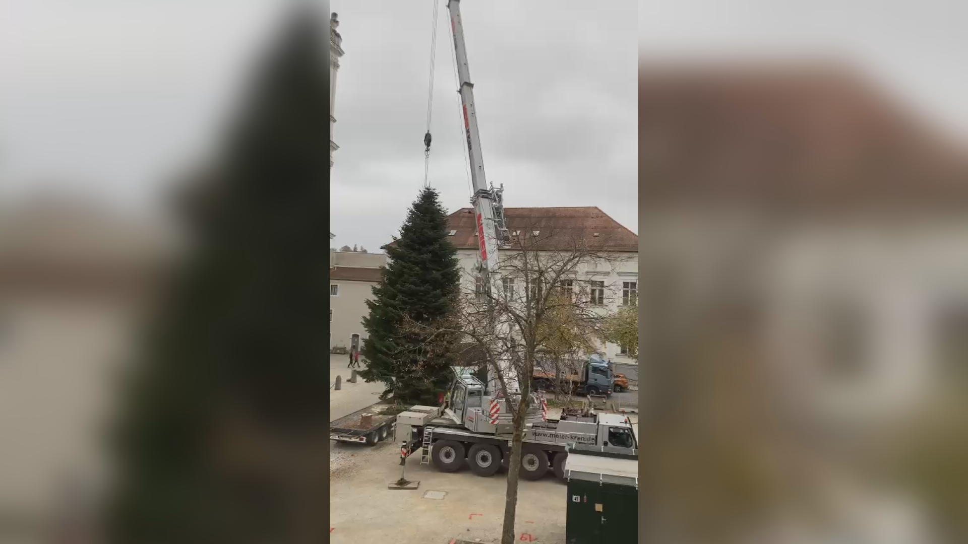 Passauer Christkindlmarkt: 13-Meter-Tanne auf dem Domplatz