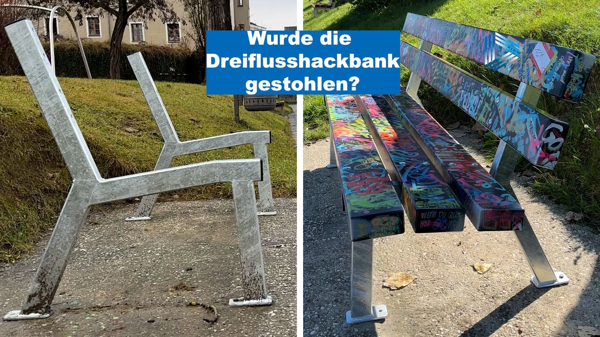 Wurde die Dreiflusshackbank gestohlen? Video zur Podcaster-Bank in Passau