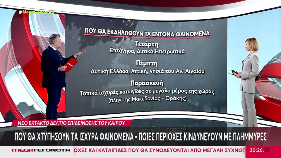 7 / 10: Κακοκαιρία: Πού θα εκδηλωθούν τα έντονα φαινόμενα - Ποιες περιοχές κινδυνεύουν με πλημμύρες