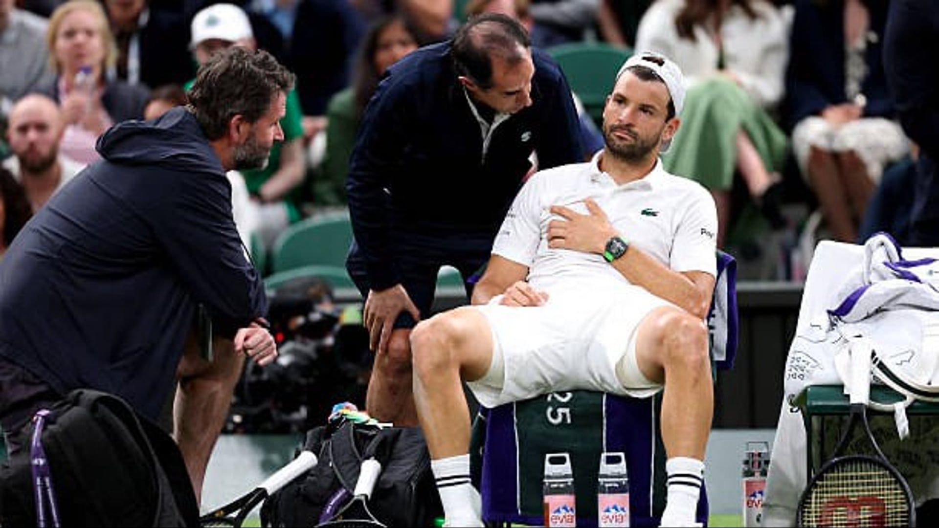 Sinner reaches Wimbledon quarterfinals after Dimitrov's withdrawal